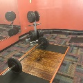 Olympic lifting platform with bumper plate weights (North & Bossier Only)